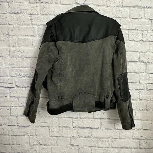 Hein Gerick Motorcycle Jacket 100% Cotton with Genuine Leather Trim Shell - Picture 4 of 14